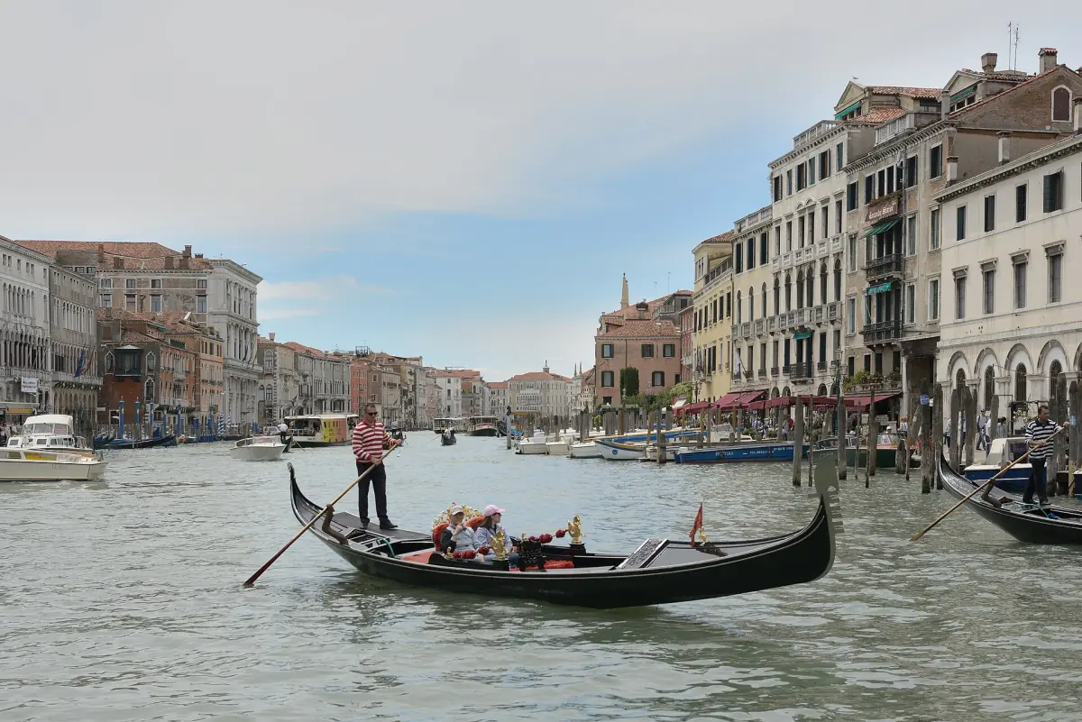 A gondola on the Grand Canal